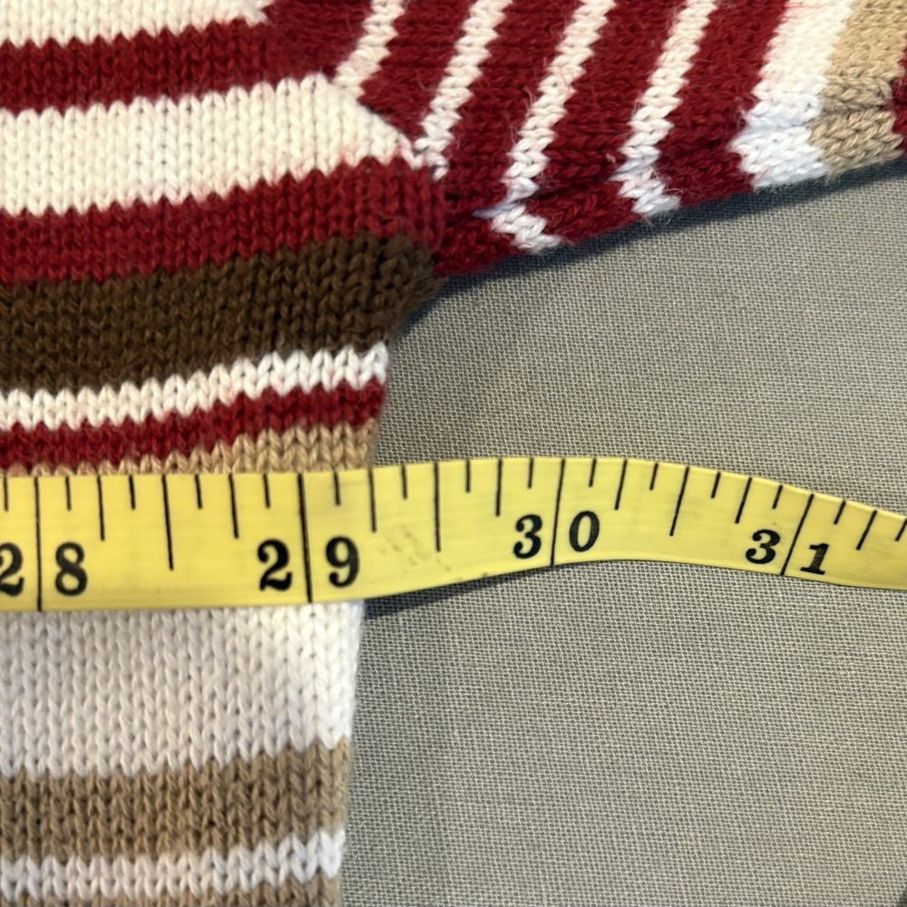 Vintage Mecca Sweater Mens 2XL Pullover White striped Hip Hop Y2K 90s 1990s - Picture 13 of 16
